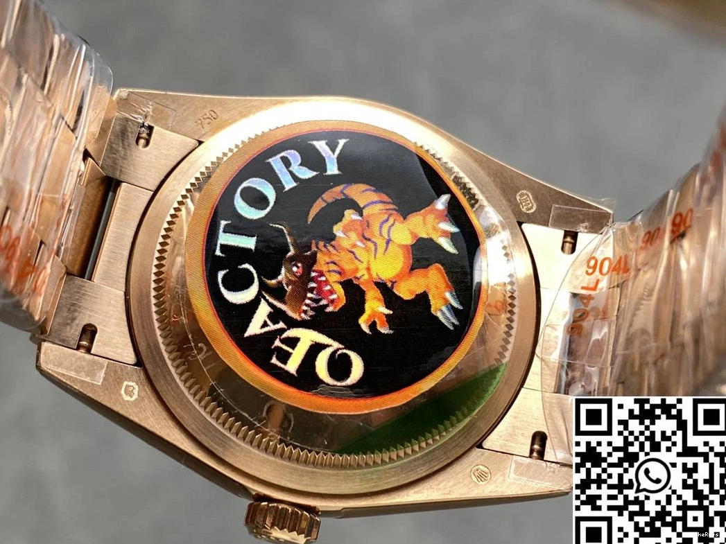 Rolex Tungsten QF Day Date Factory 36mm Chocalate M128235-0037 v5 Dial Steel 0102